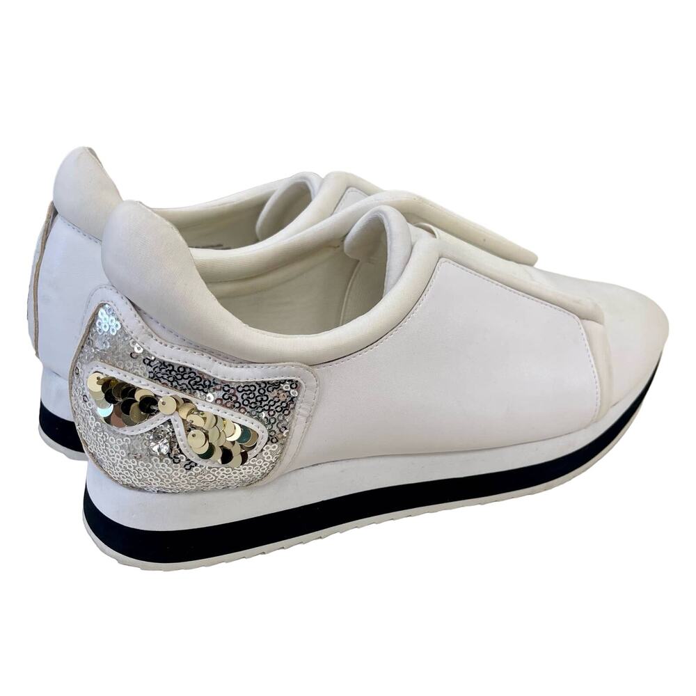 Karl Lagerfeld Mens Sneakers White Sequin 11